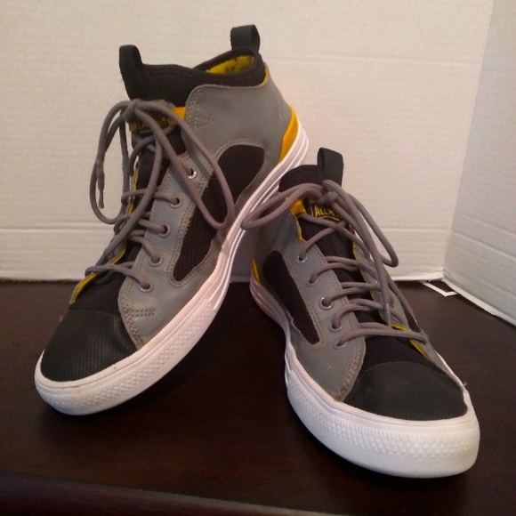 Converse men's grey high tops size 10